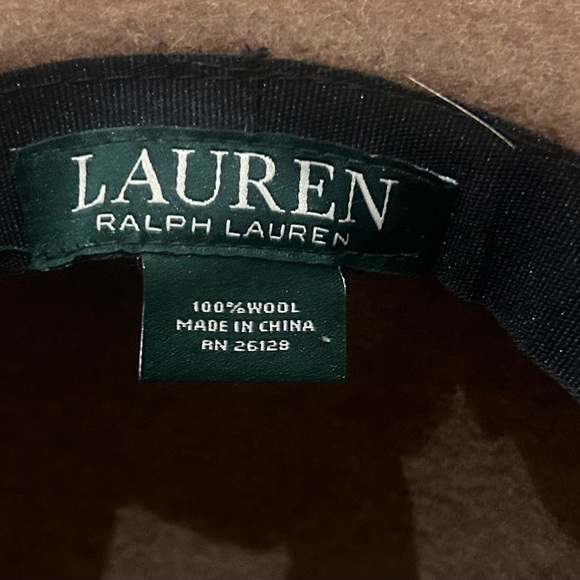 💫NWT Vintage Polo Ralph Lauren Brown Wool Felt Fedora Hat. Velvet ribbon trim - Picture 5 of 5